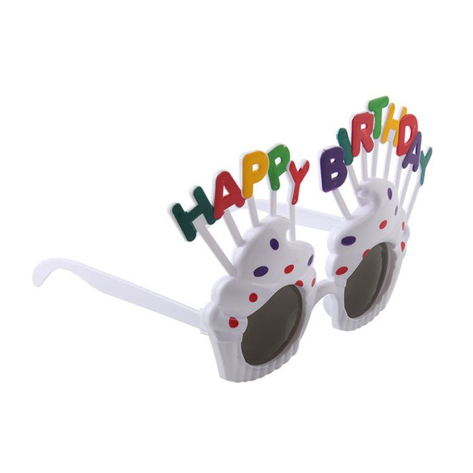 Happy Birthday Glasses Plastic Frames For  Children White