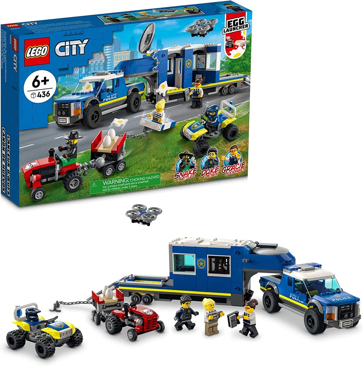 City Police Mobile Command Truck 60315 Building Kit - 436 Pieces