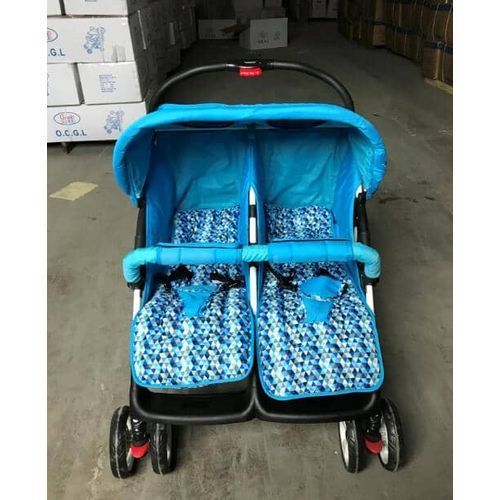Twins Baby Stroller - Blue &  White