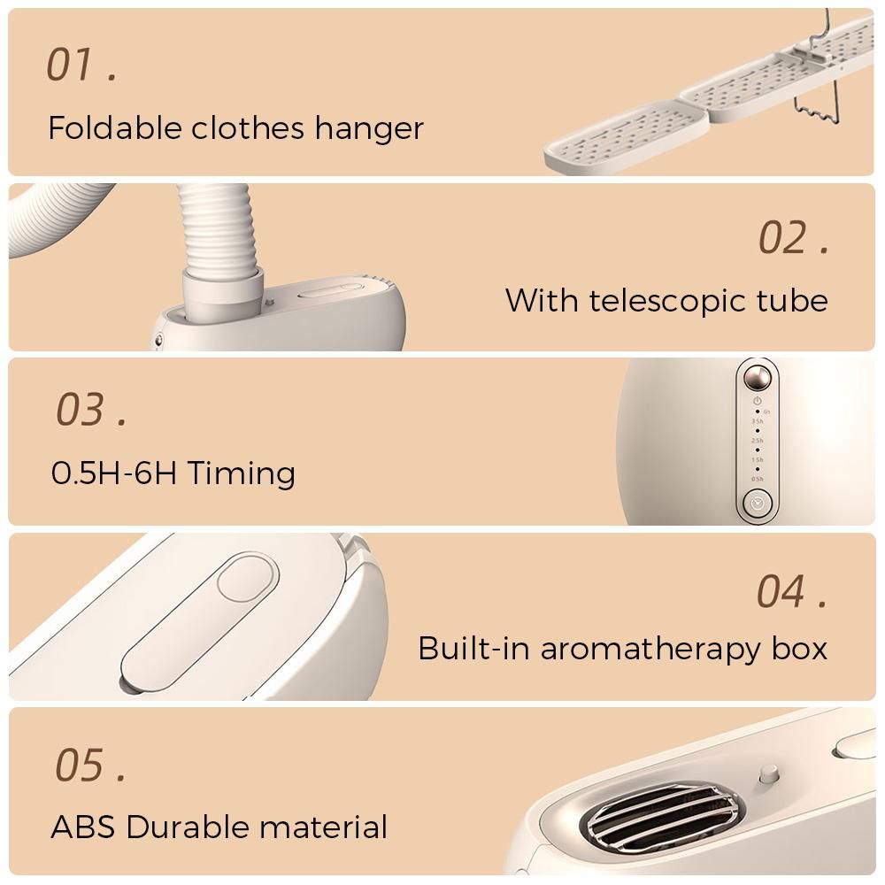 KGAT Multi-function Electric Cloth Dryer Negative Ion Sterilization Portable Dry and Dehumidify Sterilizer Home Shoes Dryer Quick Heating Machine