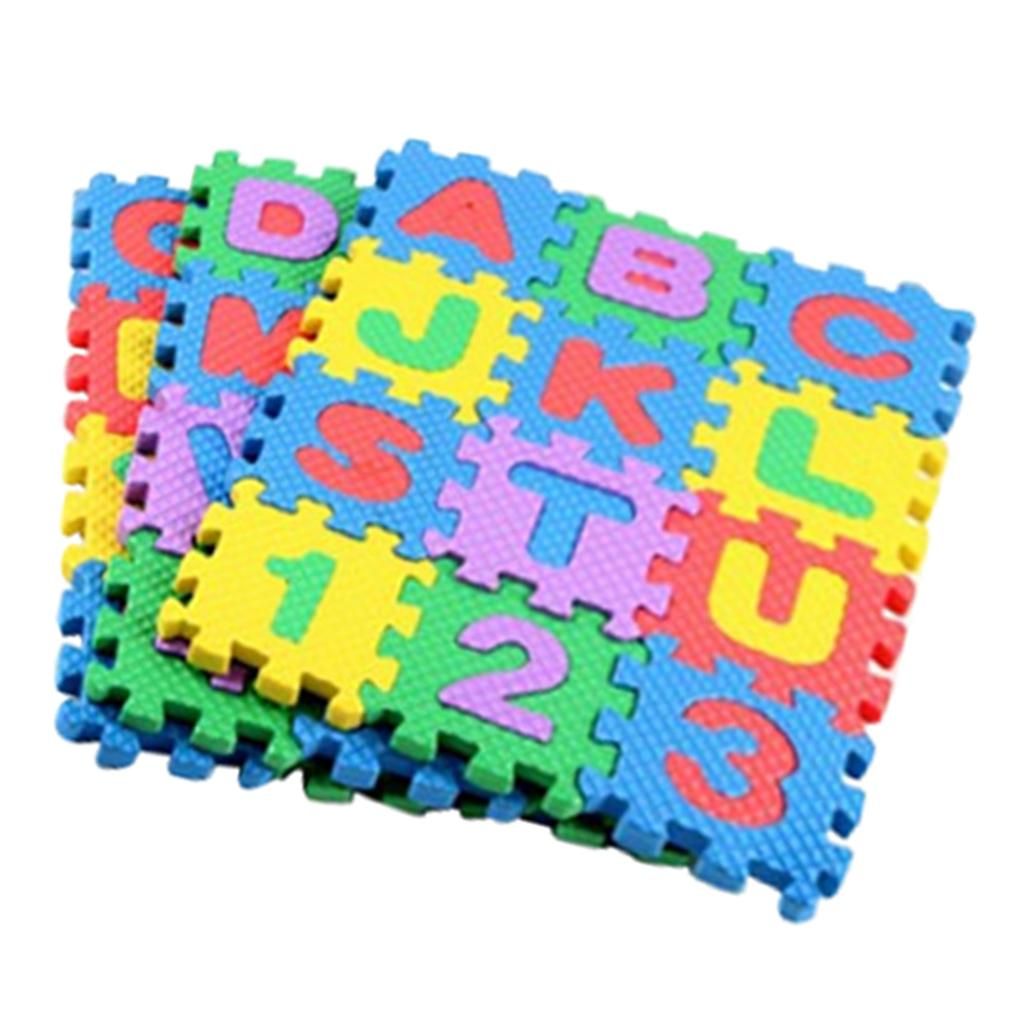 36Pack Toddlers Baby Foam Mat Alphabet And Number Learning Flooring