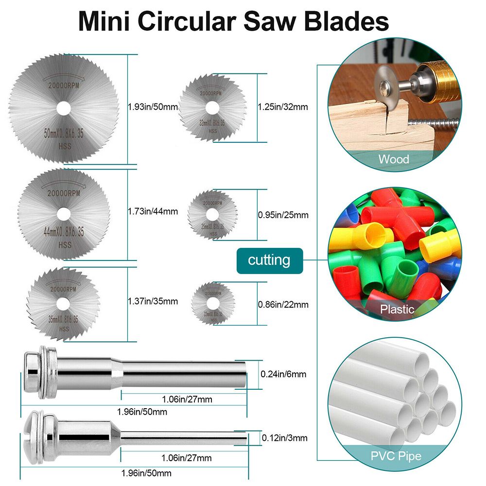60Pcs Diamond Cutting Wheels Set For Rotary Tool Die Grinder