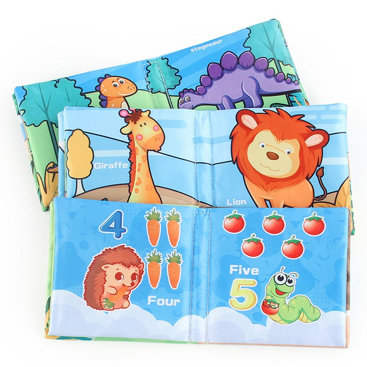 6x Soft Baby Cloth Book Brain Development Crinkle Book For