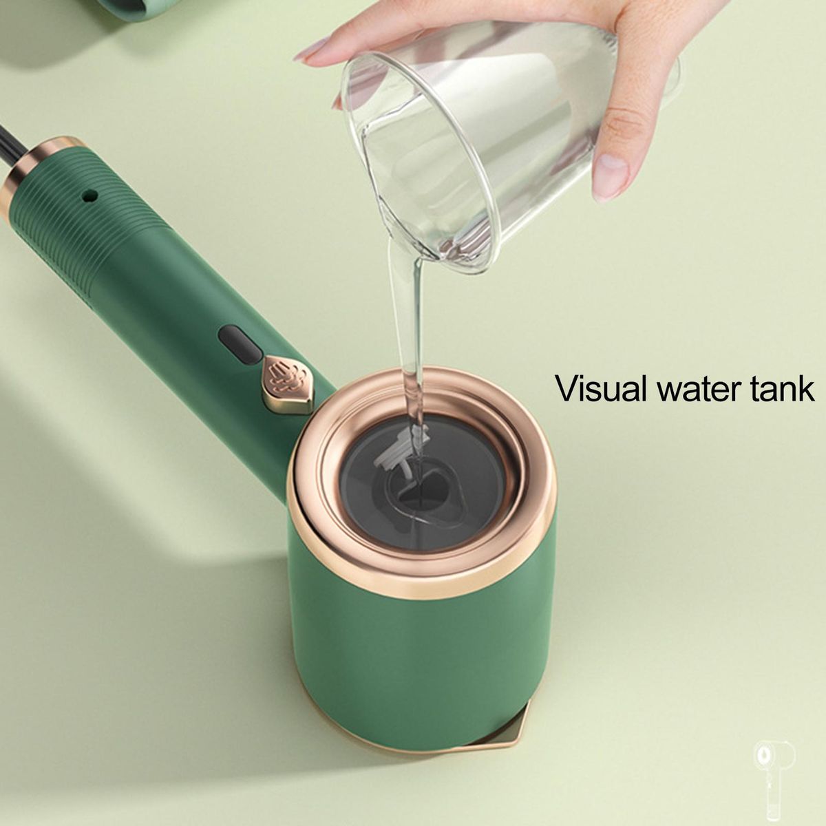 Travel Steamer Compact Handheld Garment Steamer Fast Heating Wrinkle Green