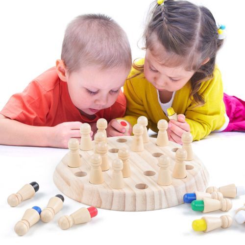 Kids Wooden Memory Match Stick Chess Game Educational Toys Brain