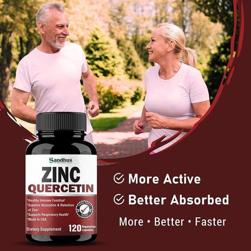 Quercetin 800mg With Zinc Chelate Complex 22mg, 120 Caps