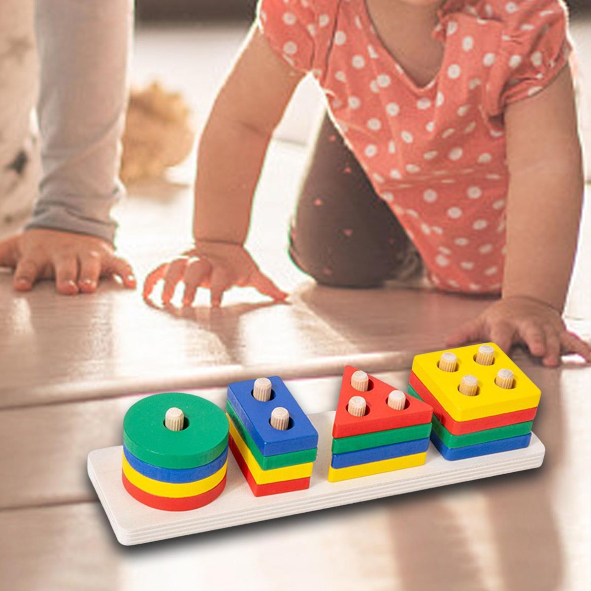 Wooden Sorting Stacking Montessori Toys For Kids Four