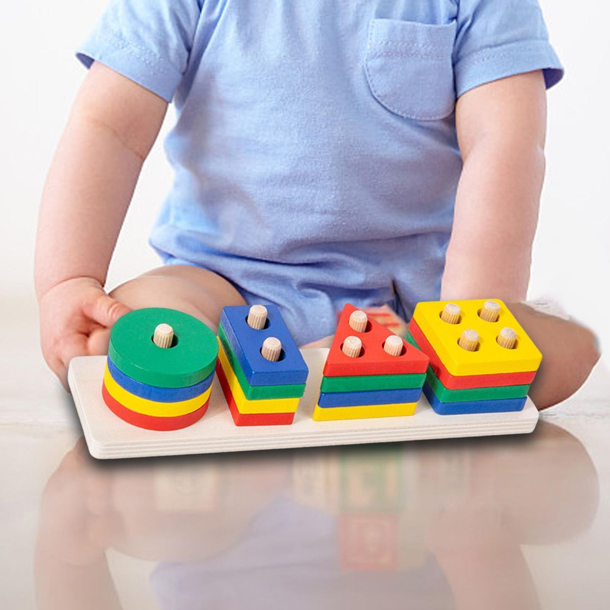 Wooden Sorting Stacking Montessori Toys For Kids Four