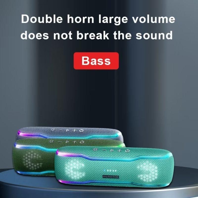 Portable Waterproof Bluetooth Speaker Deep Bass 30W With RGB Light For Outdoor