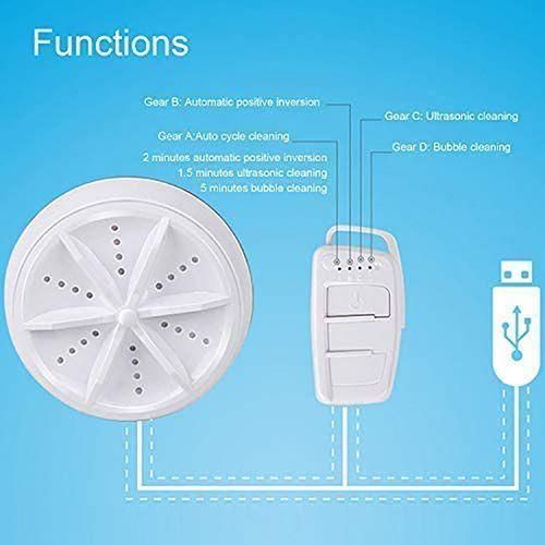 Mini Washing Machine Portable Ultrasonic Dishwasher With