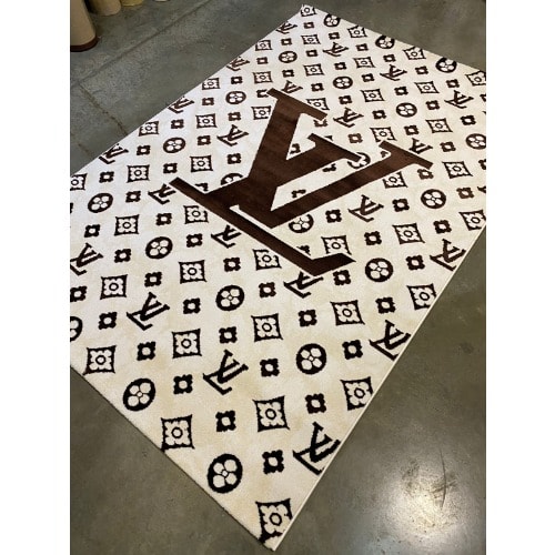 Turkish Rug - LV Inspired Center Rug - 4 By 6ft  - Multicolor