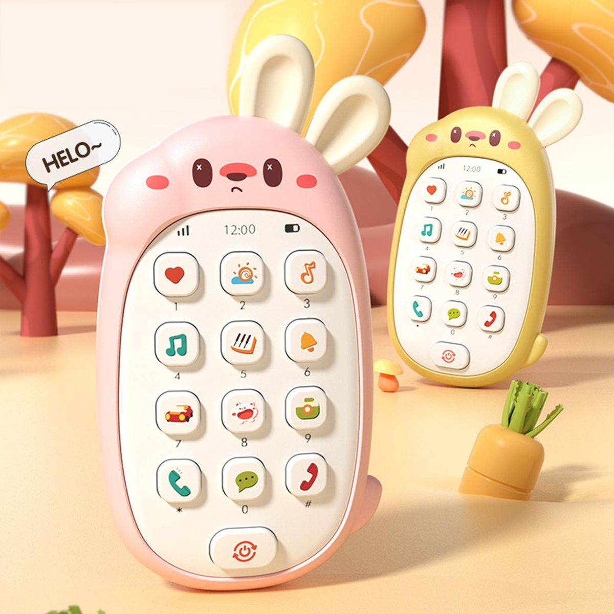 Teething Toy Phone For Babies 6-12-18 Months Portable Blue