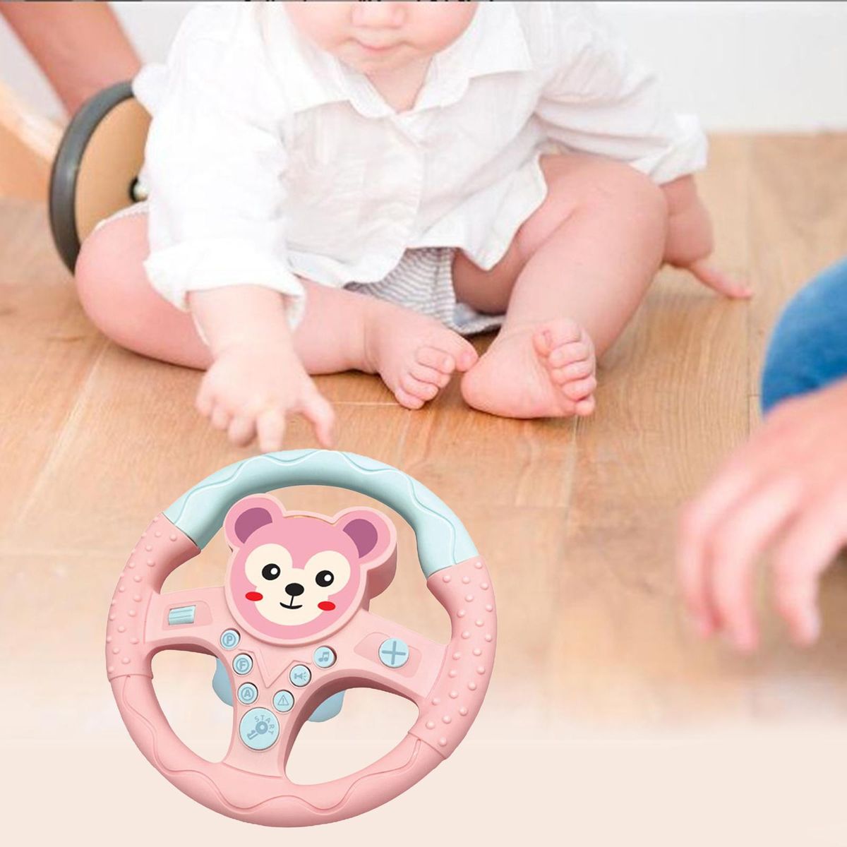 2pcs Steering Wheel  Toy With  Effects