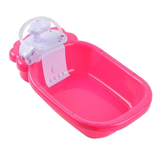 Doll Bath Play Tub With Shower Pretend Play Infant Baby Only Bathtub