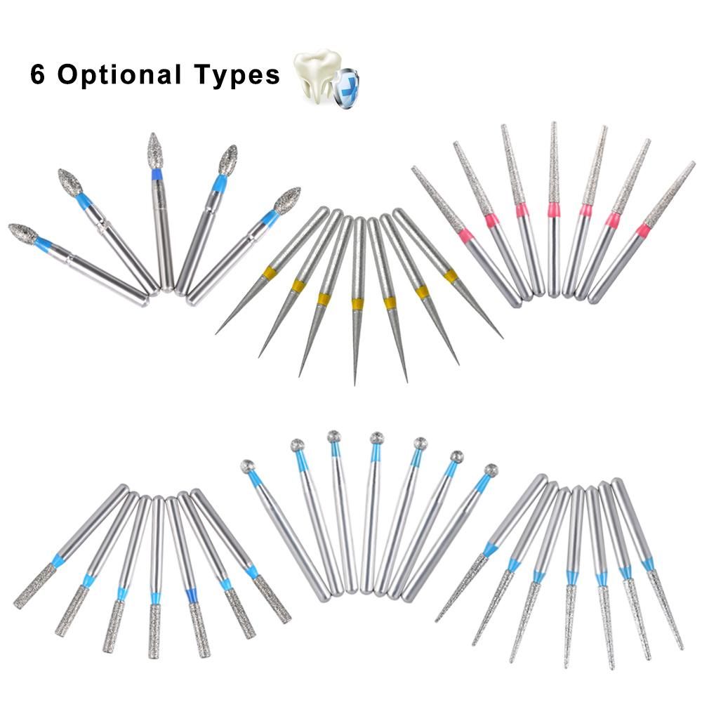 50Pcs Dental Diamond Burs Drill Dental High Speed Burs Teeth Polishing & Smoothing Tool