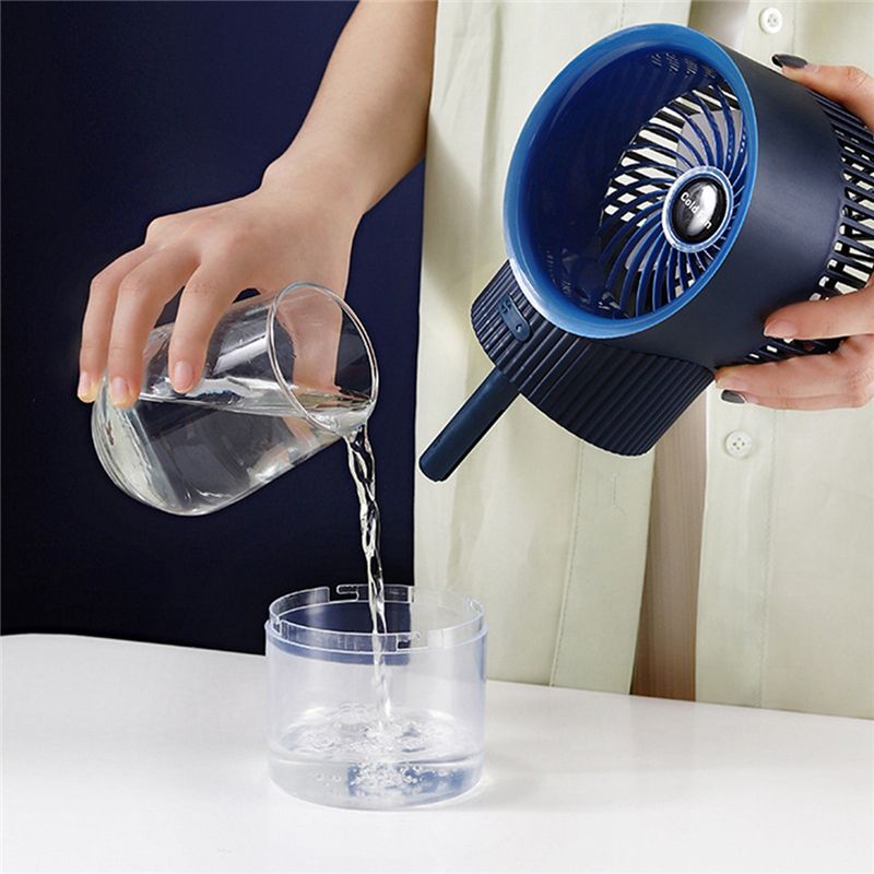 Cooling Fan Mist Air Conditioning Fan USB Charging Humidification Spray Silent Small Fan for Home Office 4