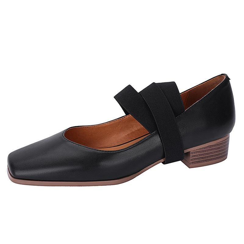 2023 French Women's Soft Sole Shoes Brown Cross Strap Mary Jane Women's Shoes Ballet Shoes Single