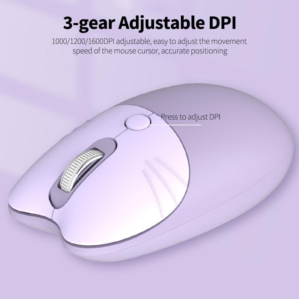 Mofii M3 2.4G Wireless Mouse Ergonomic Office Mice 3-gear Adjustable DPI Auto Sleep Low Noise for Desktop Computer Laptop Brown