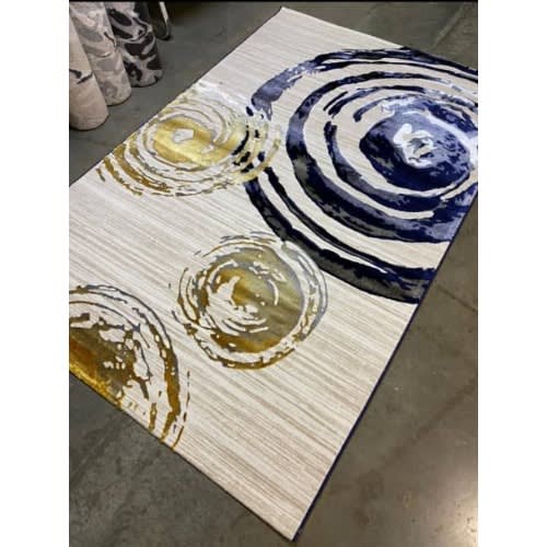 Turkish - Retro Pattern Center Rug - 4 By 6ft - Multicolor