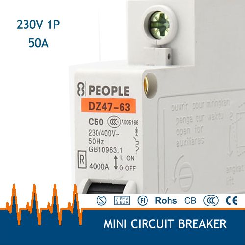 1P 220v-400V 50A Dz47-63 Household Miniature Circuit