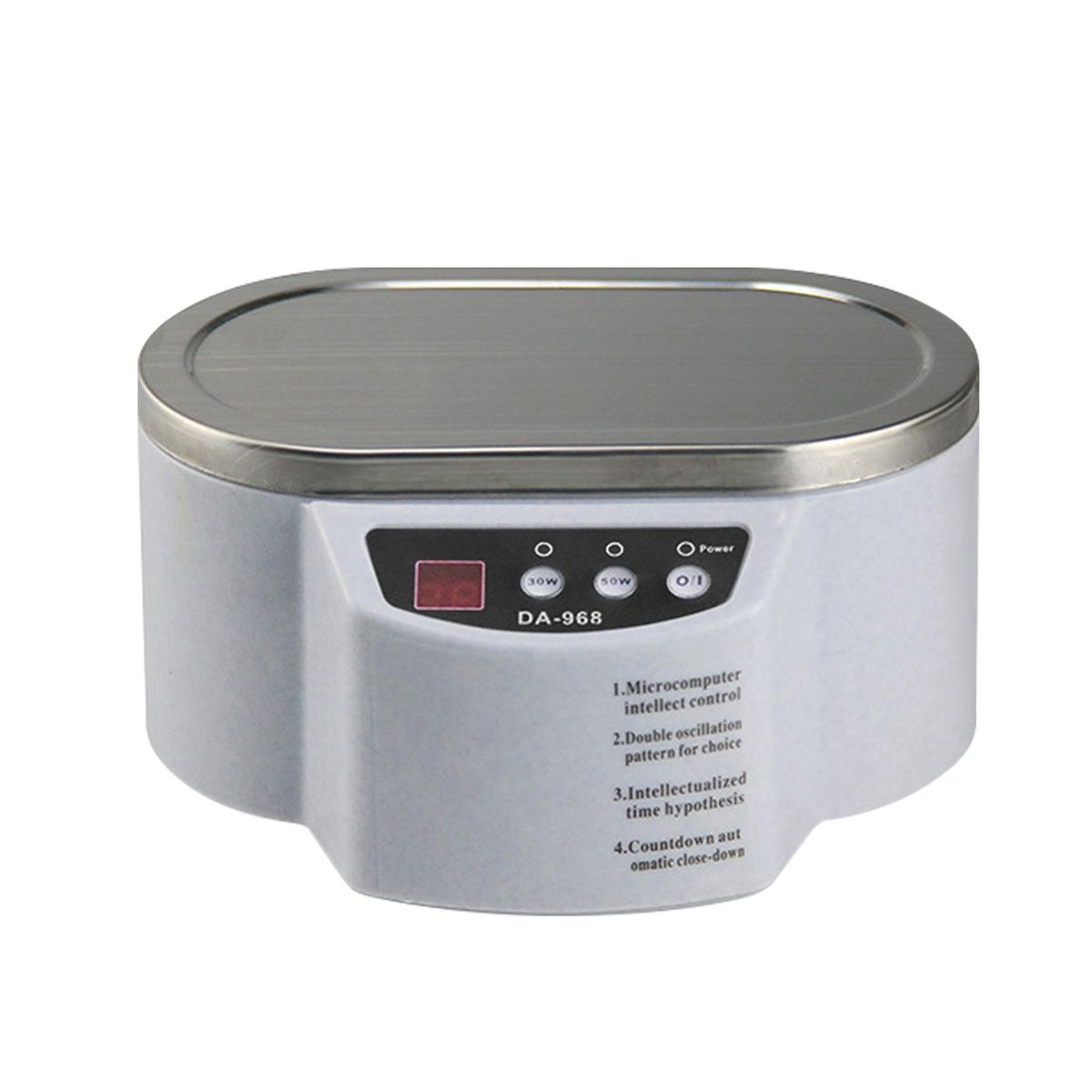 Intelligent Ultrasonic Cleaner Mini Household Ultrasonic Cleaning Machine Double Ultrasonic Vibration Clearing Machine 600ml Tank Dual Powers & Timer for Eyeglass Jewelry Coin Denture