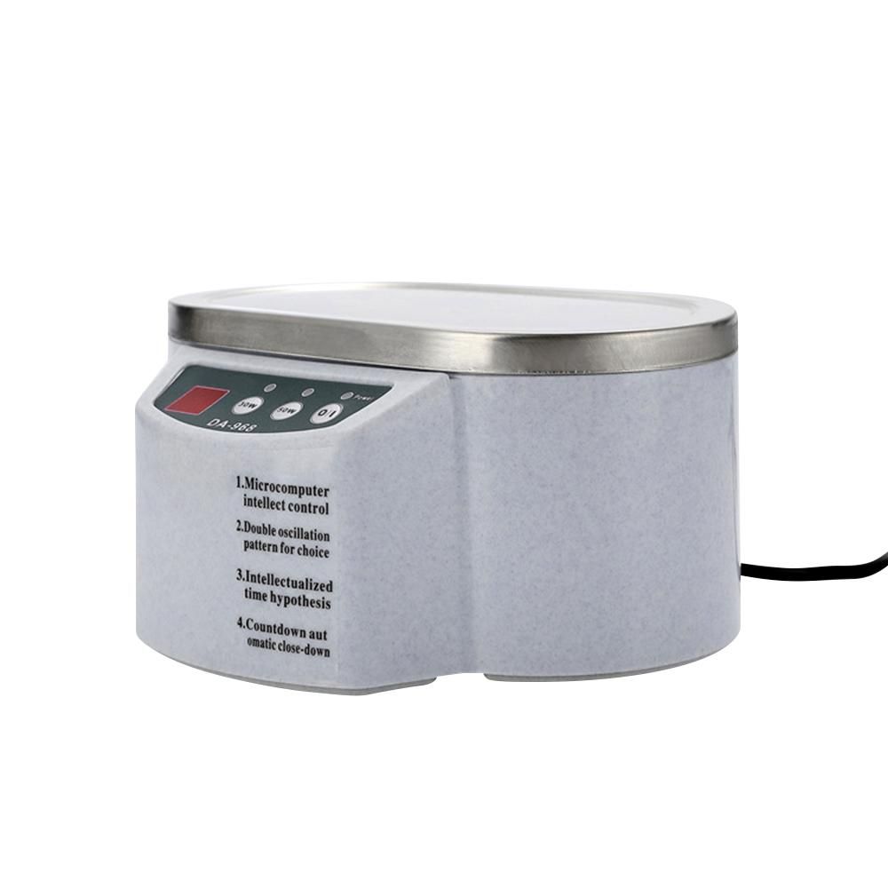 Intelligent Ultrasonic Cleaner Mini Household Ultrasonic Cleaning Machine Double Ultrasonic Vibration Clearing Machine 600ml Tank Dual Powers & Timer for Eyeglass Jewelry Coin Denture