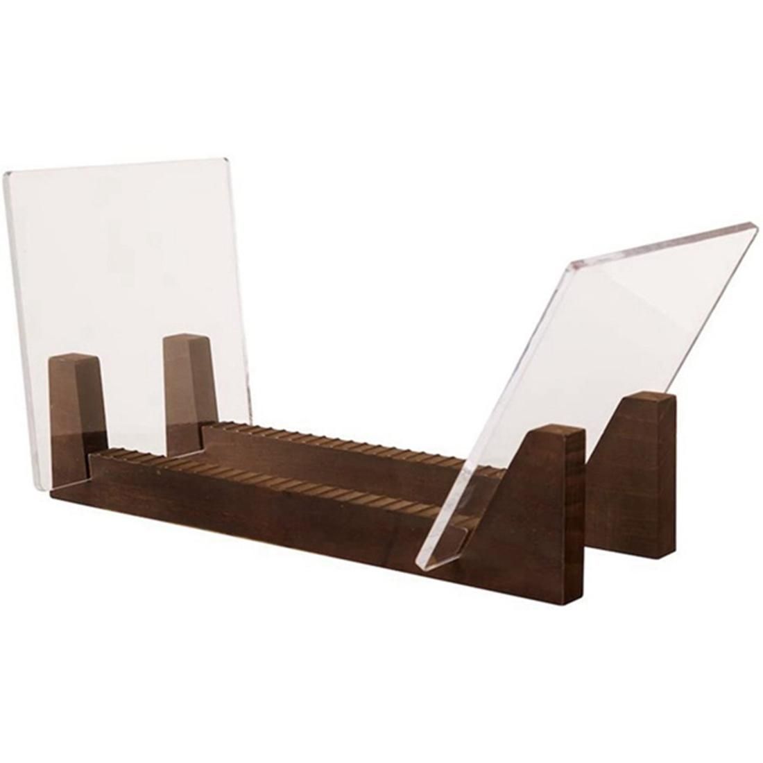 Vinyl Record Storage Holder Wooden LP Vinyl Album Desktop Ra