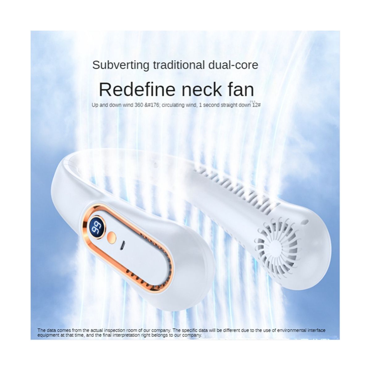 USB Charging Electric Fan Hanging Wireless Neck FAN Portable Air Cooler Electric Fans less Rechargeable Mute FansC