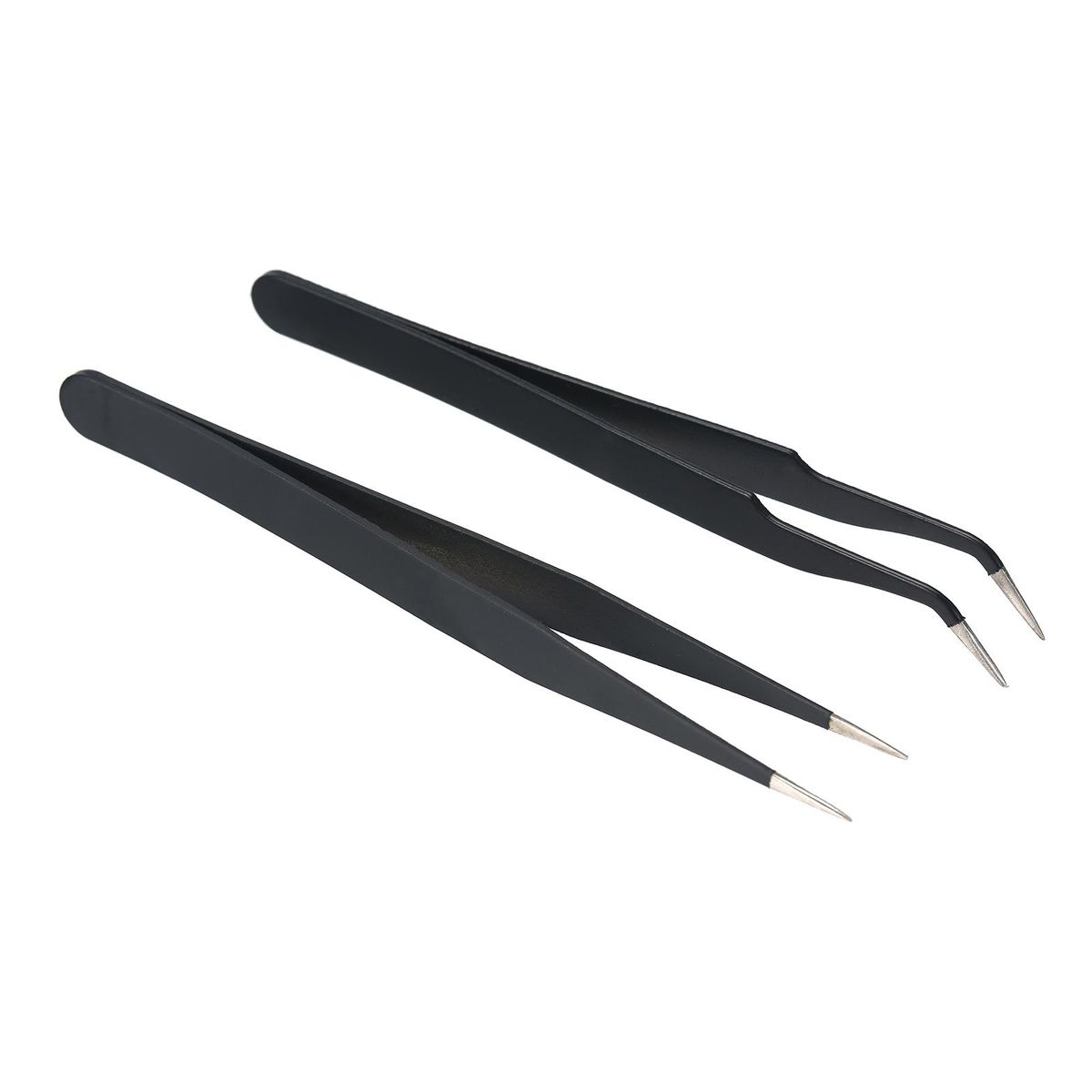 Stainless Steel Tweezers Eyelash Extension Tweezers Set Set of 2 Lash Extension Tweezers Eye Makeup Tools
