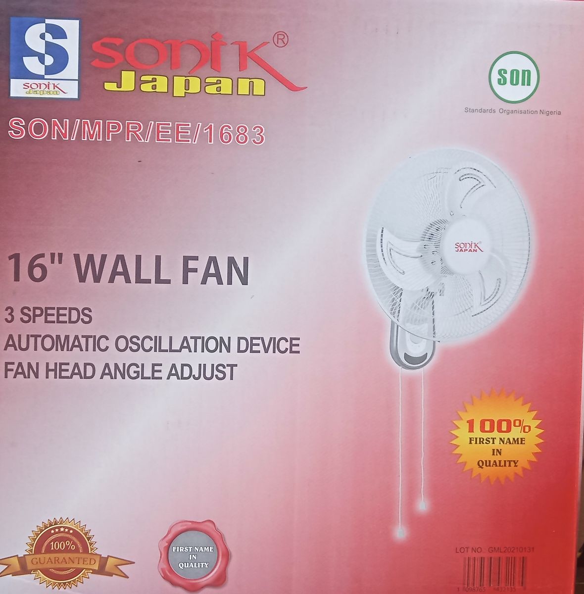 Wall Fan 16"