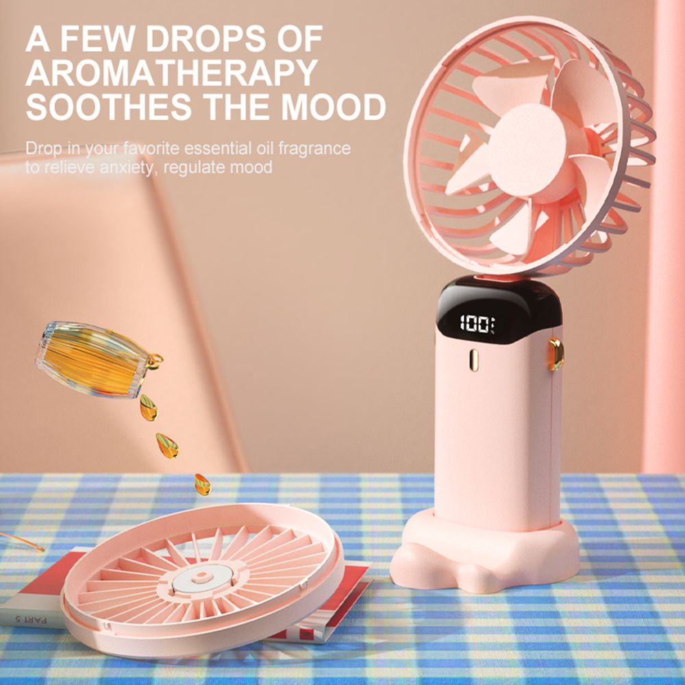 Mini Portable Fan Handheld Fan Rechargeable Small Desk Fan 5
