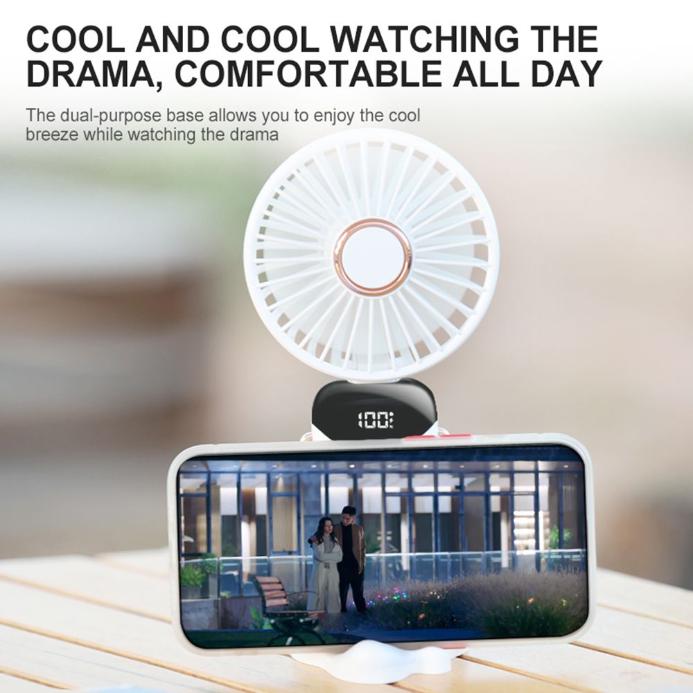 Mini Portable Fan Handheld Fan Rechargeable Small Desk Fan 5