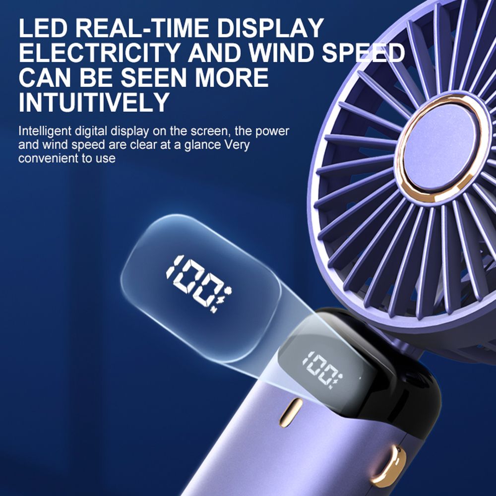 Mini Portable Fan Handheld Fan Rechargeable Small Desk Fan 5