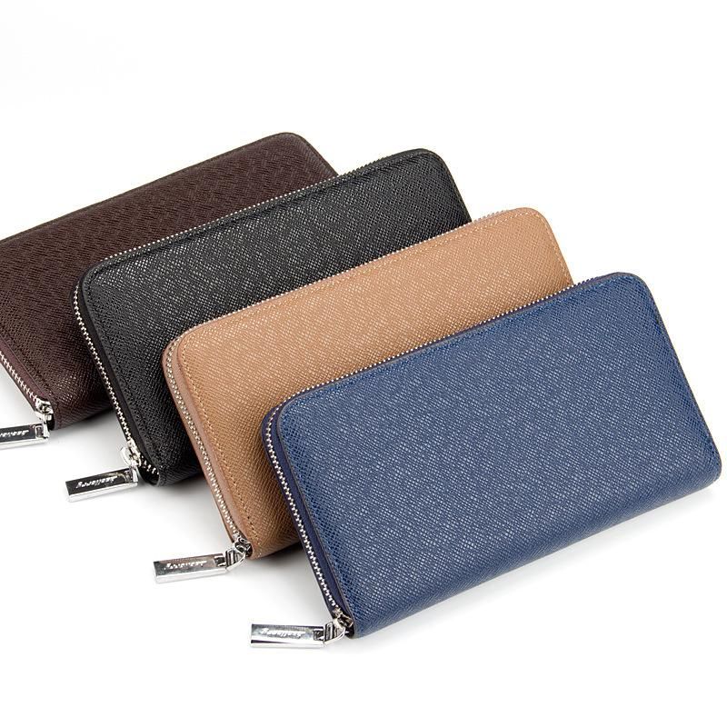 baellerry new casual zipper mobile phone bag multifunctional clutch bag long men's wallet wholesale walle sw006 brown