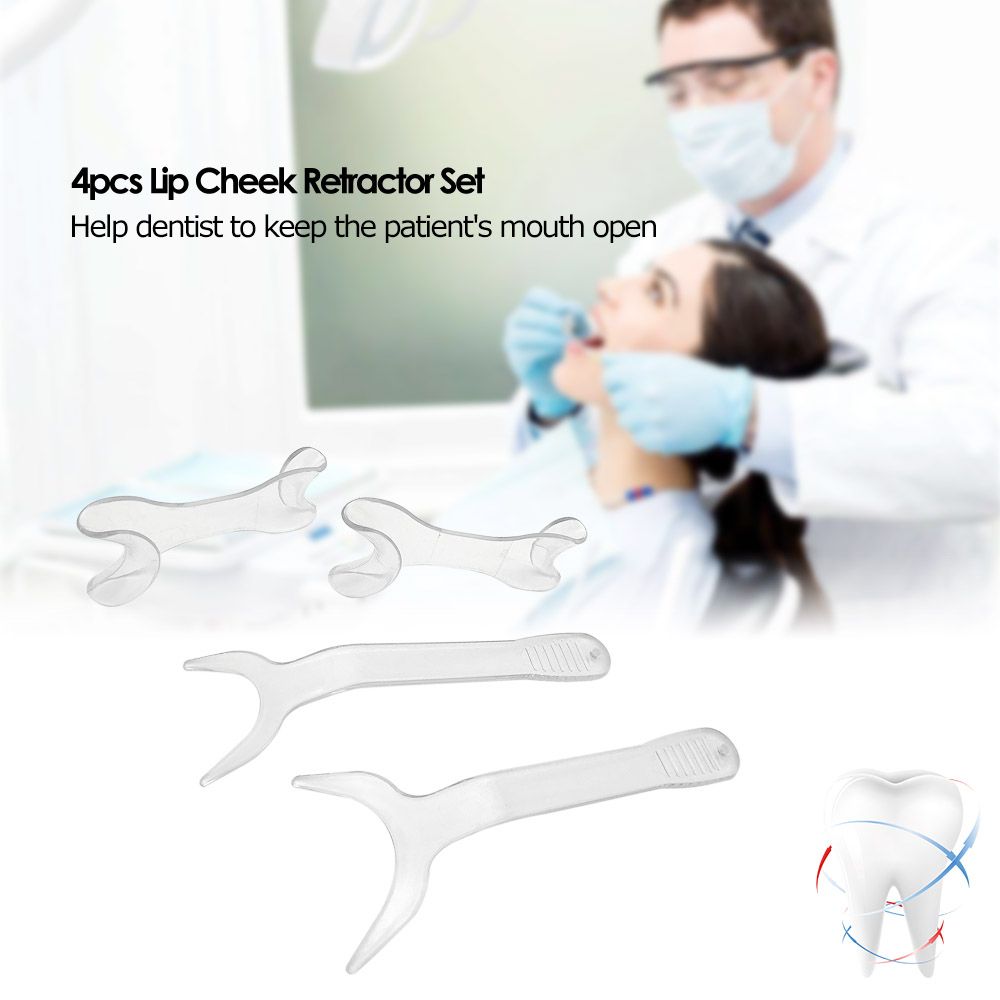 4pcs Lip Cheek Retractor Set Dental Mouth Opener Intraoral