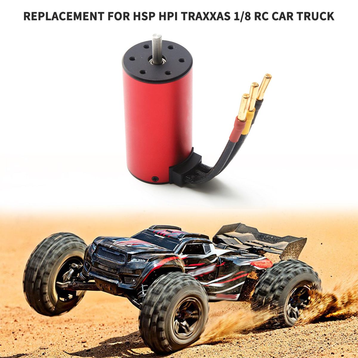 S3670 2150KV Brushless Motor Sensorless Waterproof Motor Replacement for HSP HPI Traxxas 1/8 RC Car Truck
