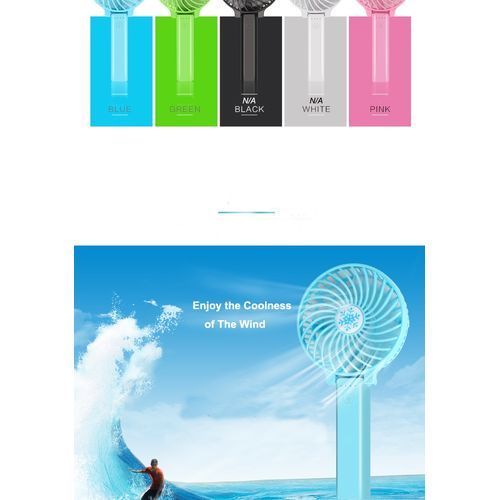 4 Inch Portable Handheld Fan With USB Rechargeable - Blue