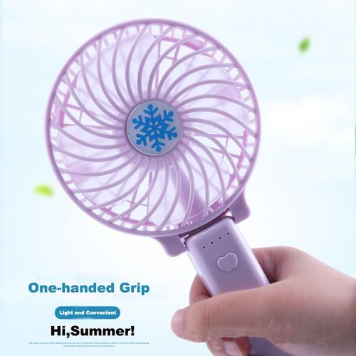 4 Inch Portable Handheld Fan With USB Rechargeable - Blue