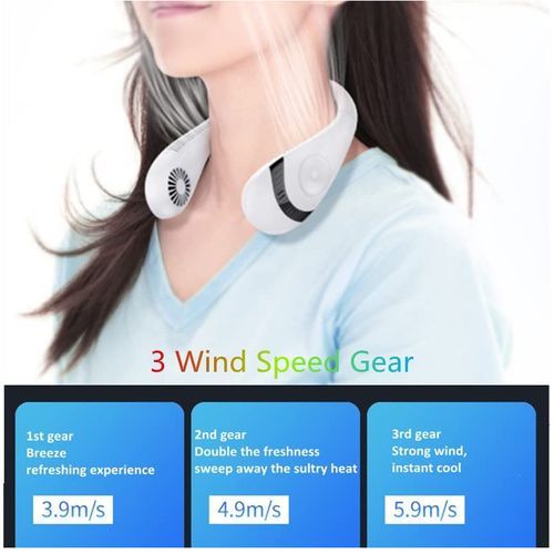 Rechargeable  USB Portable Neck Fan Foldable Bladeless Fan