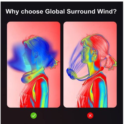 Rechargeable  USB Portable Neck Fan Foldable Bladeless Fan