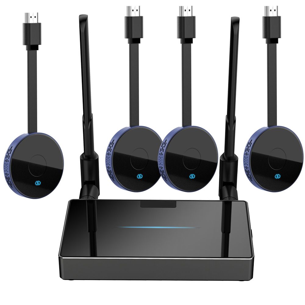 50M Wireless Transmission Transmitter Receiver HDMI Extender Screen Share Mirror Switch Phone Laptop PC To TV Monitor Multi To 1 A Set Of TX RX