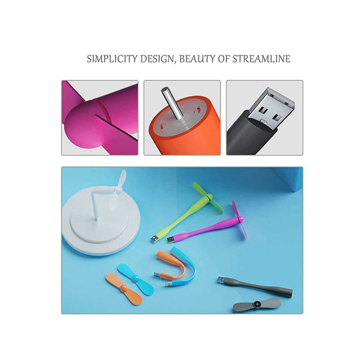 Multifunctional USB Mini Desktop Mini Fan with Universal