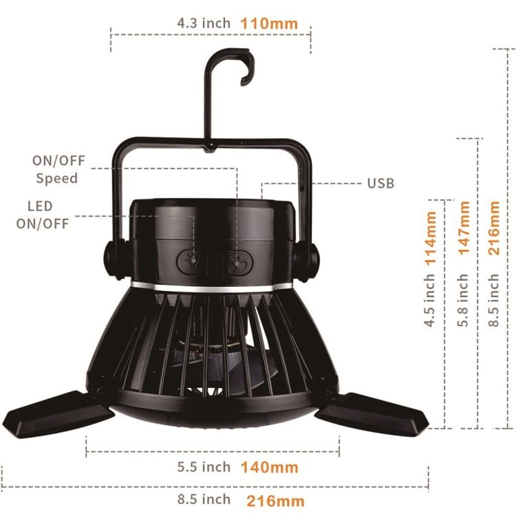 Solar Camping Lamp Fan Mosquito Repellent Lamp