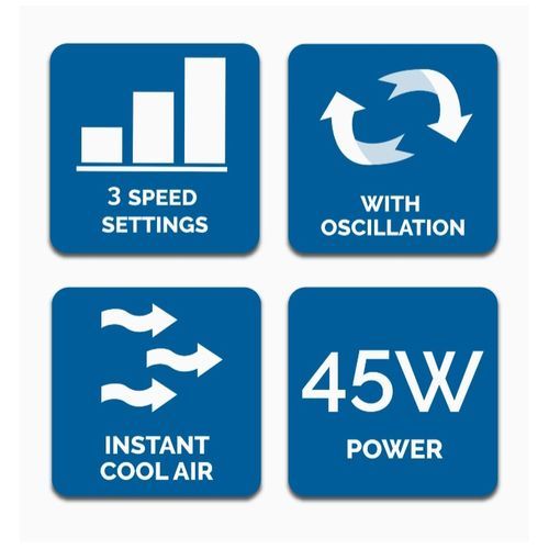 Sleek 29" Oscillating Tower Fan With 120Mins Timer