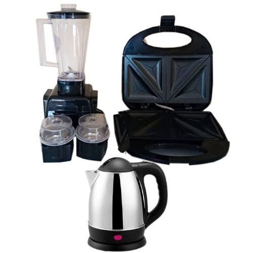 Kitchen Bundle -Bread Toaster+ Electric Kettle+ Blender