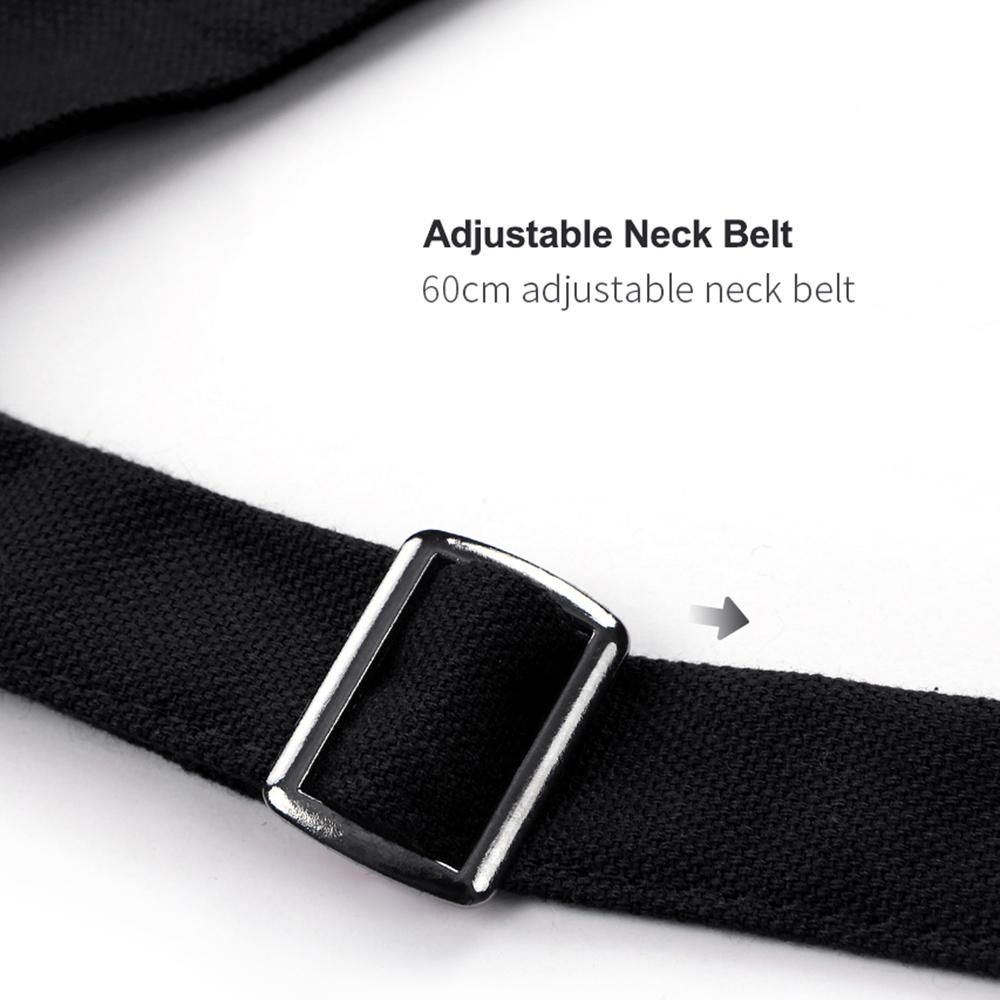 Multi-purpose Kitchen BBQ Restaurant Apron Cooking Grilling Waiter Apron with Adjustable Neck Belt Ultra Long Waist Ties Two Front Pockets for Anyone--Black