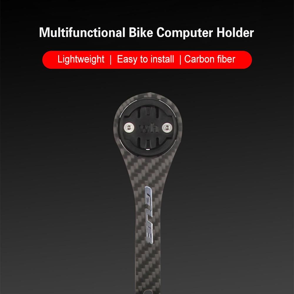 Road Bike Computer Holder Lightweight Carbon Fiber Bicycle Speedometer Mount Holder for Garmin/Bryton/Wahoo/Cateye