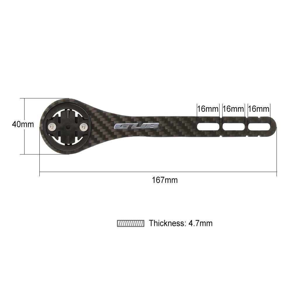 Road Bike Computer Holder Lightweight Carbon Fiber Bicycle Speedometer Mount Holder for Garmin/Bryton/Wahoo/Cateye