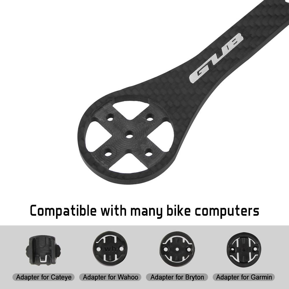 Road Bike Computer Holder Lightweight Carbon Fiber Bicycle Speedometer Mount Holder for Garmin/Bryton/Wahoo/Cateye