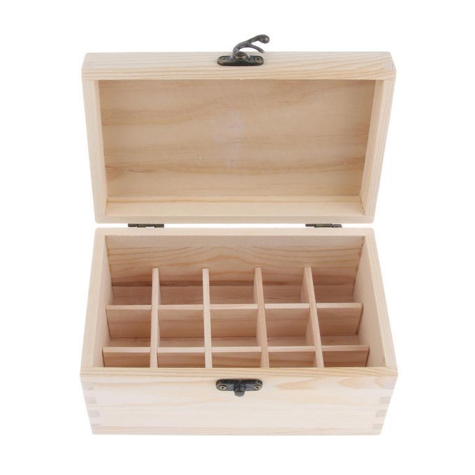 Wooden Essential Oils Storage Box Display Carry Case Holder With
